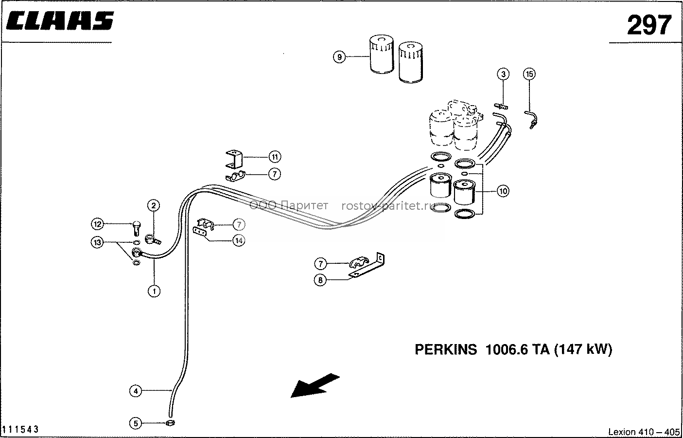 PERKINS 1006.6 TA; СИСТЕМА ПИТАНИЯ - CLAAS LEX 410-405